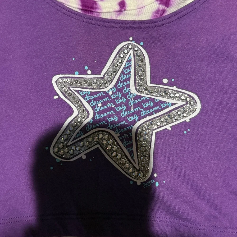 Girls size 7 Justice bundle with 3 tank tops and one shirt